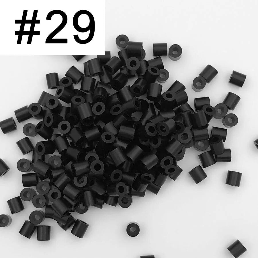 5mm 1000PCS Black white gray blue green purple Hama Beads for Kids Iron