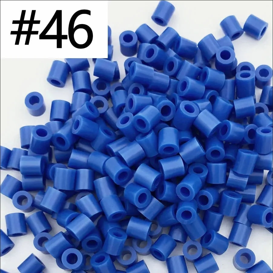 5mm 1000PCS Black white gray blue green purple Hama Beads for Kids Iron