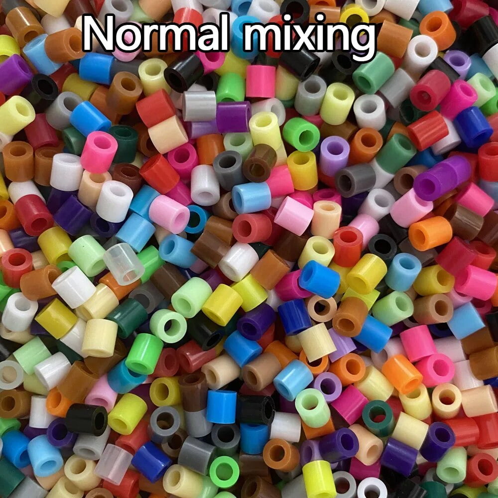 5mm 1000PCS Black white gray blue green purple Hama Beads for Kids Iron