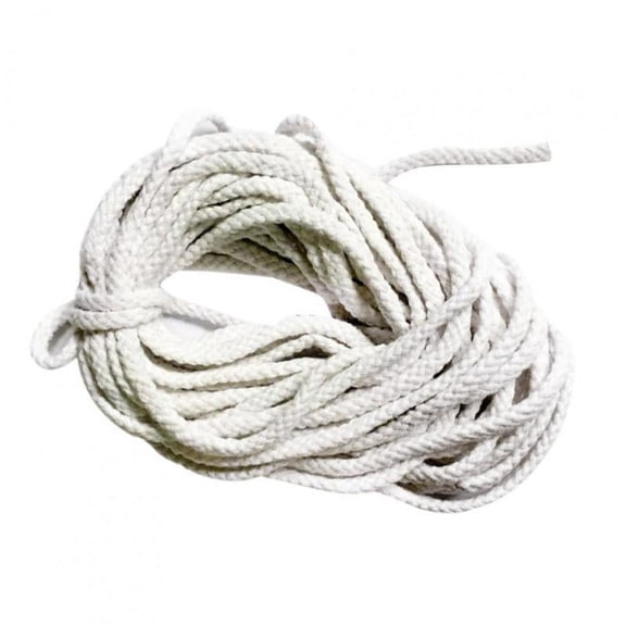 5mm 10m Twisted 100% Cotton Rope Bleached White Cord DIY Beading Packaging Decorating Multi Crafts Use
