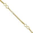 thumbnail image 1 of 5mm 14k Solid Yellow Gold Polished Infinity Symbol Plus 1in Extension Anklet 9 Inch Anklet for Women, 1 of 2