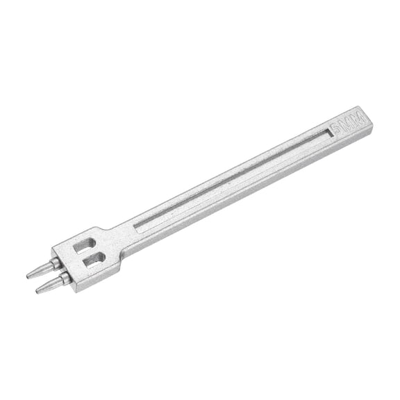 5mm 2 Prong Leather Die-Steel Chisel for Hand Sewing, White