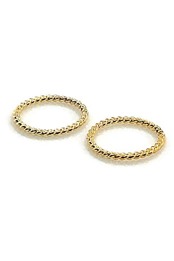 5mm 20 GA Twisted Gold Filled Hoop Earrings, 14K Gold Filled