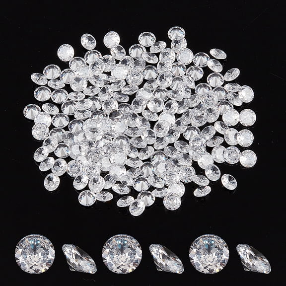 5mm 4mm Round Cubic Zirconia Stone Clear Grade A Loose CZ Diamond Stones Tiny Faceted Rhinestone Cabochons Small Pointed Back Diamante Gems