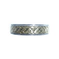 thumbnail image 1 of 5mm 925 Sterling Silver Comfort Fit Wedding Band Bonded with 10KT Yellow Gold Crisscross Design by Brilliance Fine Jewelry, 1 of 2