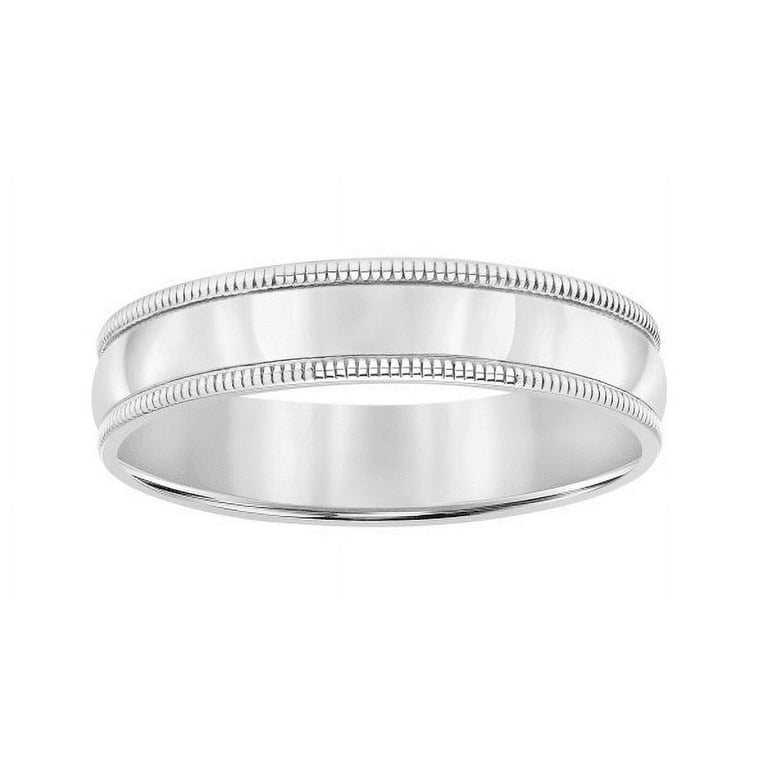 Sterling Silver 4mm Milgrain Comfort Fit Wedding Band Sterling Silver 4mm Milgrain Comfort Fit Wedding Band
