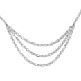 thumbnail image 1 of 5mm 925 Sterling Silver Rhodium Plated Multi-strand Necklace 20 Inch Strand Necklace for Women, 1 of 2