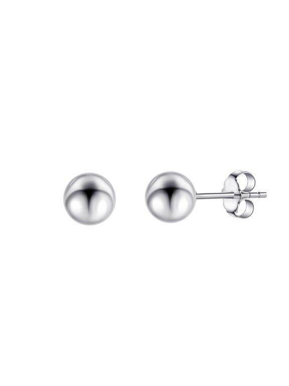 5mm Ball Stud Earrings for Women 316L Surgical Steel
