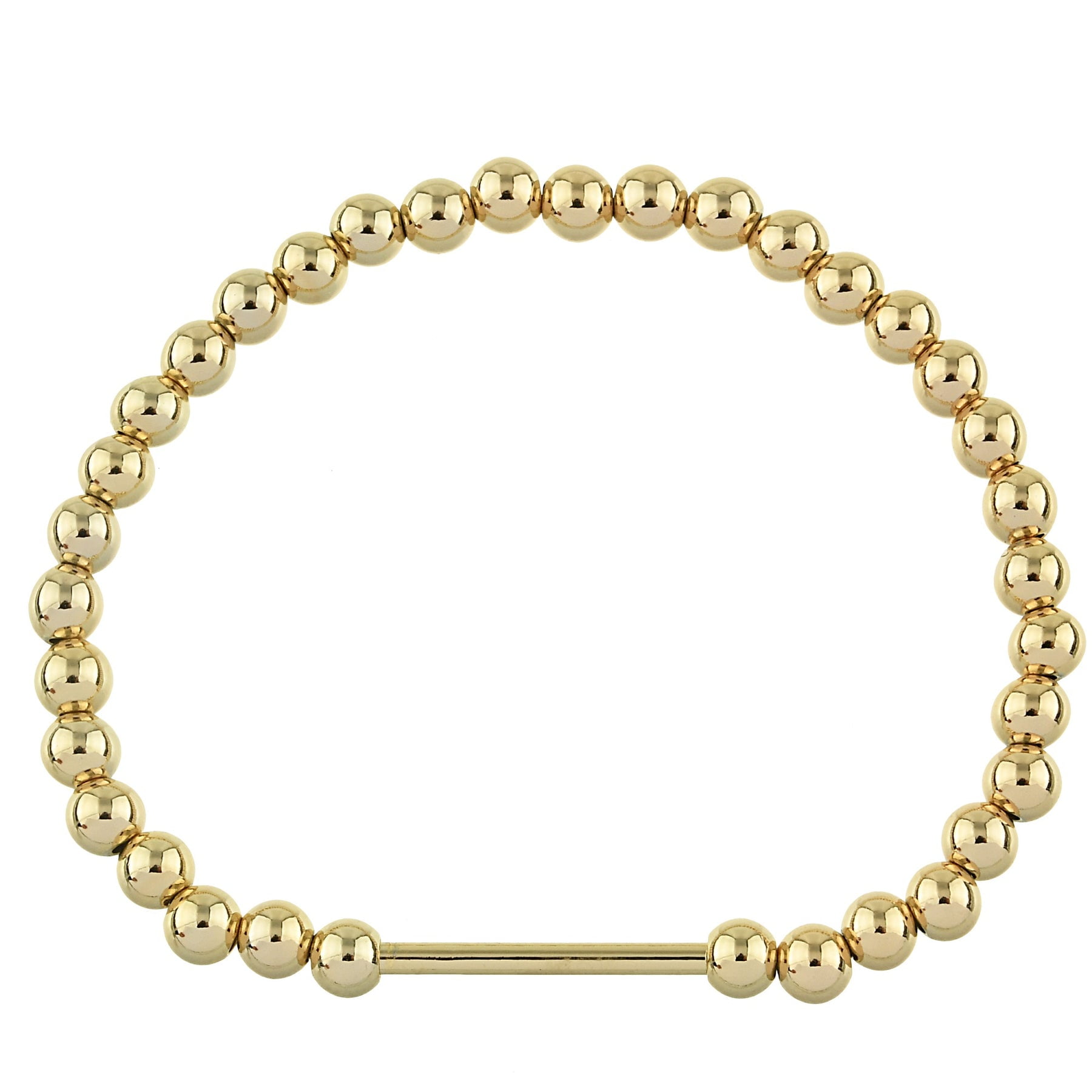 3MM - 14K Gold Filled Beaded Stretch Bracelets – Nathalieb.designs