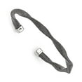 thumbnail image 1 of Finest Gold Sterling Silver Black Rhodium-Plated Textured Twisted Bracelet, 1 of 2