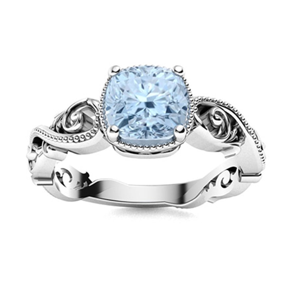 Miore Dames 925 sterling zilver solitaire verlovingsring diamant briljant 0,05 ct, 54 EU, Zilver, Diamant