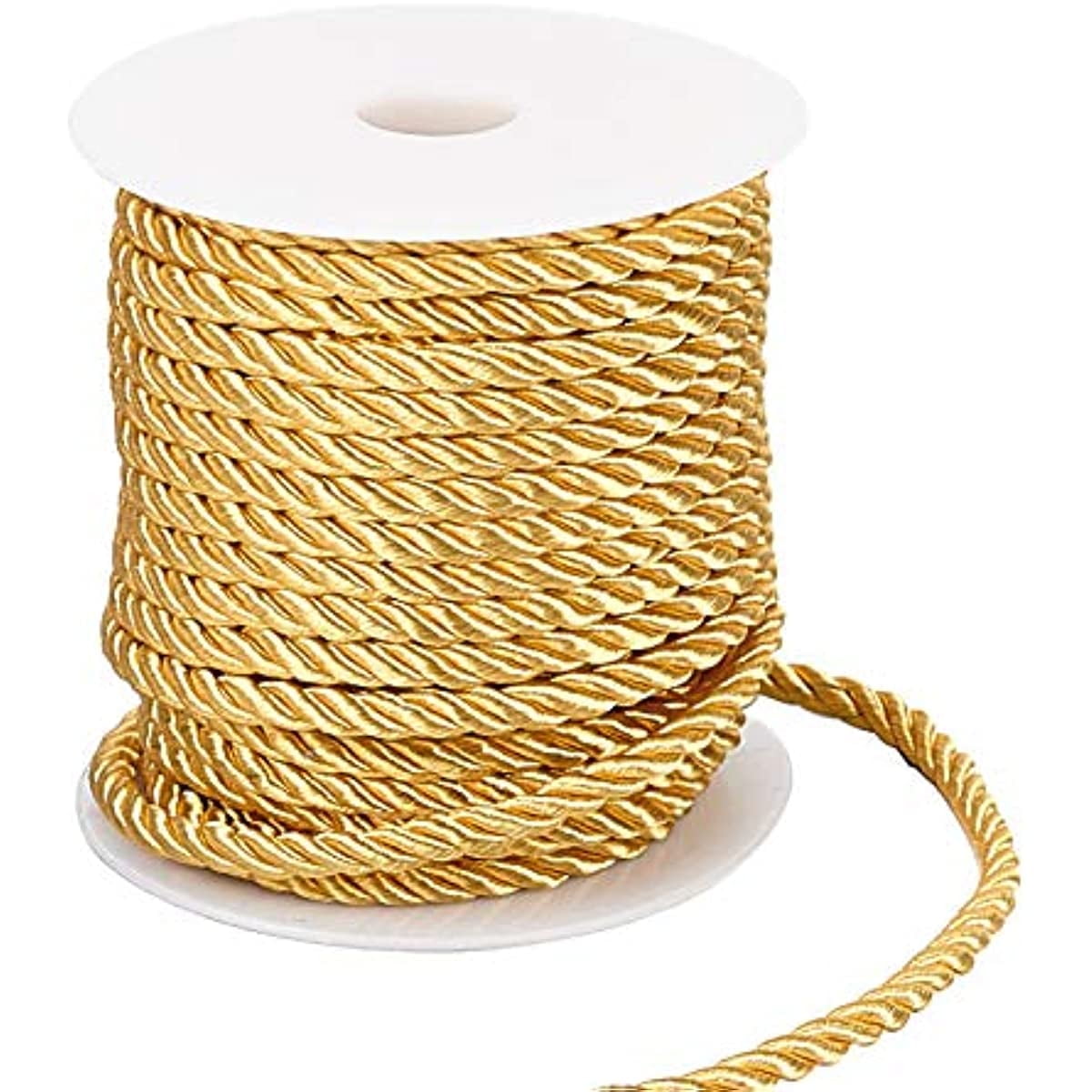5mm Twisted Cord Trim 3-Ply Polyester Cord Shiny Viscose Cording