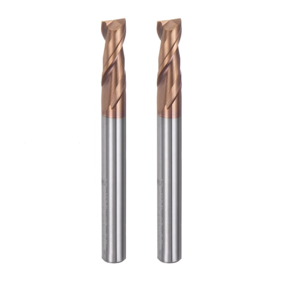 5mm Dia 5mm Straight Shank HRC55 Carbide AlTiN Coated 2 Flute Square End Mill 2pcs