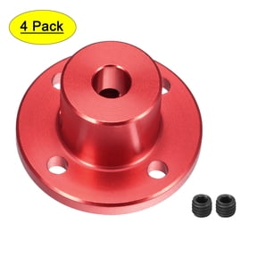 5mm Dia H15xD15 Rigid Flange Coupling Motor Guide Shaft Coupler for DIY Parts Red 4pcs