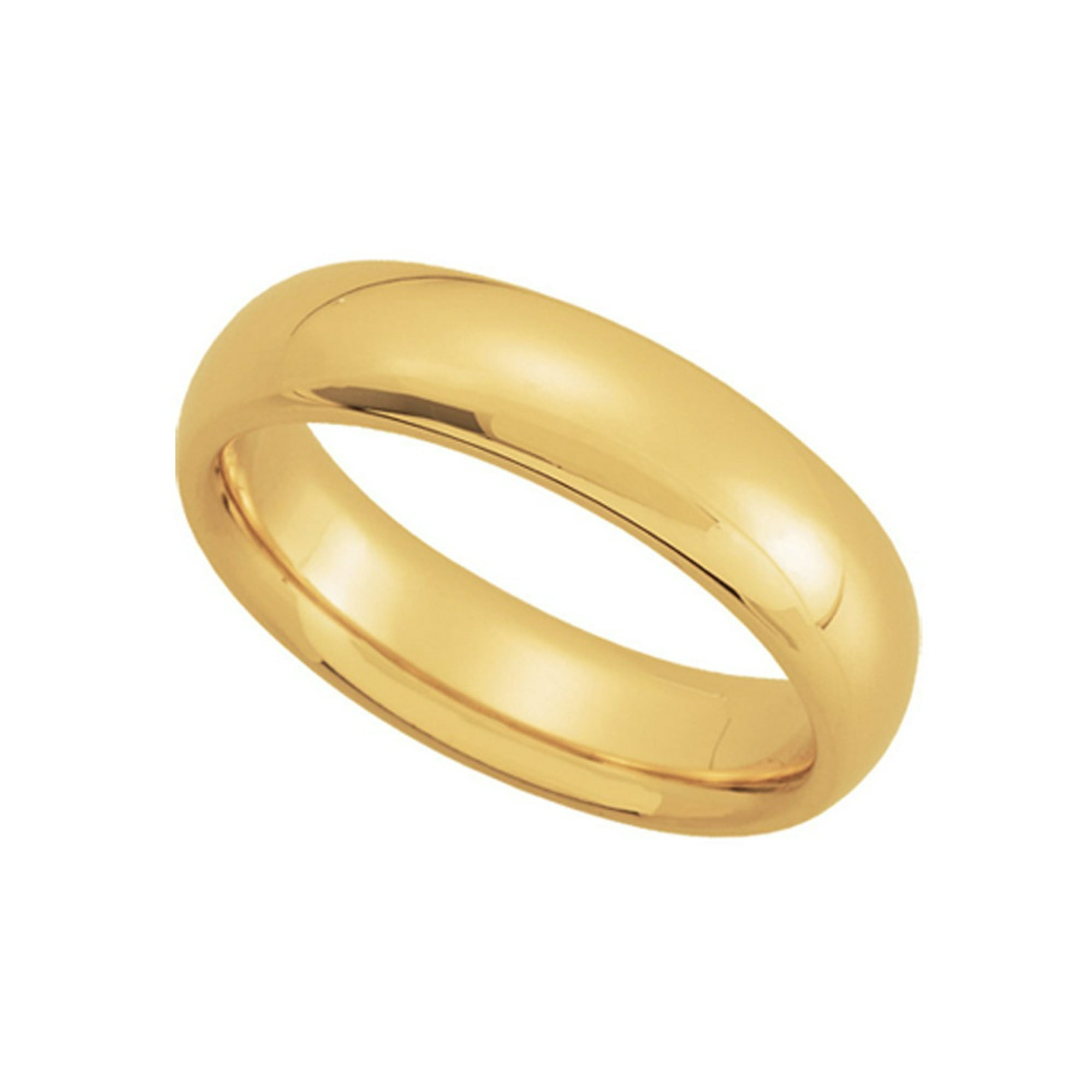Five Star Jewelry - Domed Wedding Band Comfort Fit 10K LV American Contemporary Yellow Gold