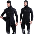 thumbnail image 1 of 5mm Fleece-Lined Neoprene 2-Piece Wetsuit - Front Zipper for Hunting, Fishing & Diving, 1 of 6