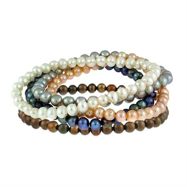 Peacock Color Freshwater Cultured Freshwater Pearl Stretch Bracelet Peacock Color Freshwater Cultured Freshwater Pearl Stretch Bracelet