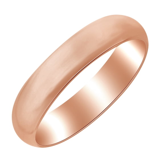 AFFY 5mm Half Round Band Ring in 10k Rose Gold Ring Size - 4.5