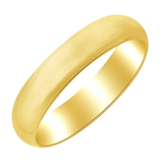 AFFY 5mm Half Round Band Ring in 10k Yellow Gold Ring Size - 10