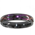 thumbnail image 1 of 5mm Half-Round Black Zirconium Ring with the Infinity Symbol Anodized in Purple, 1 of 5