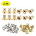 thumbnail image 1 of 5mm Head Dia. Knobs Pull Handle Zinc Alloy Light Gold 12Pack, 1 of 6