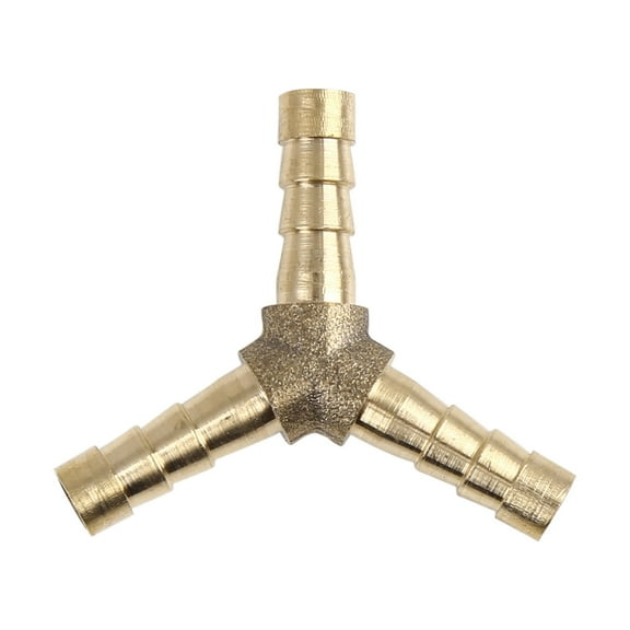 5mm Hose Barb Brass Pipe 3 Way Y Fitting Thread Connector Adaptor for Air Water Gas Oil Pipe