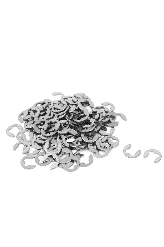 5mm Inner Dia 304 Stainless Steel Retaining Circlips Snap Ring E-Clips 100 Pcs