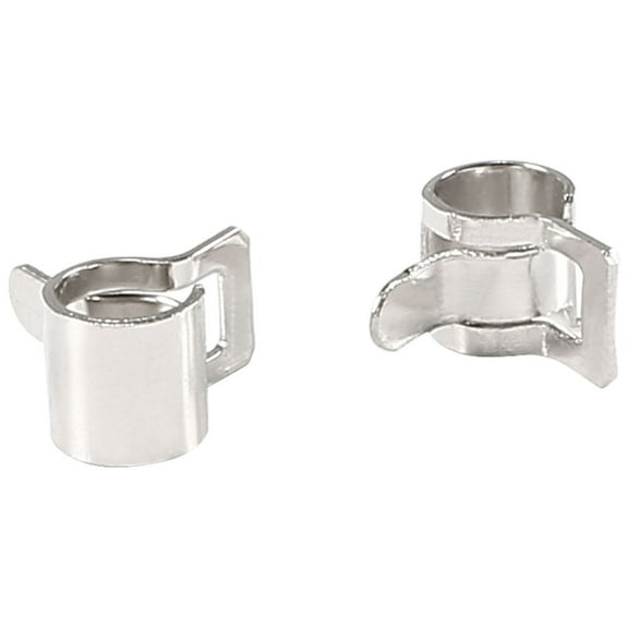 5mm Inner Dia Nickel Plated Spring Clip Water Pipe Fuel Line Hose Clamps 20Pcs