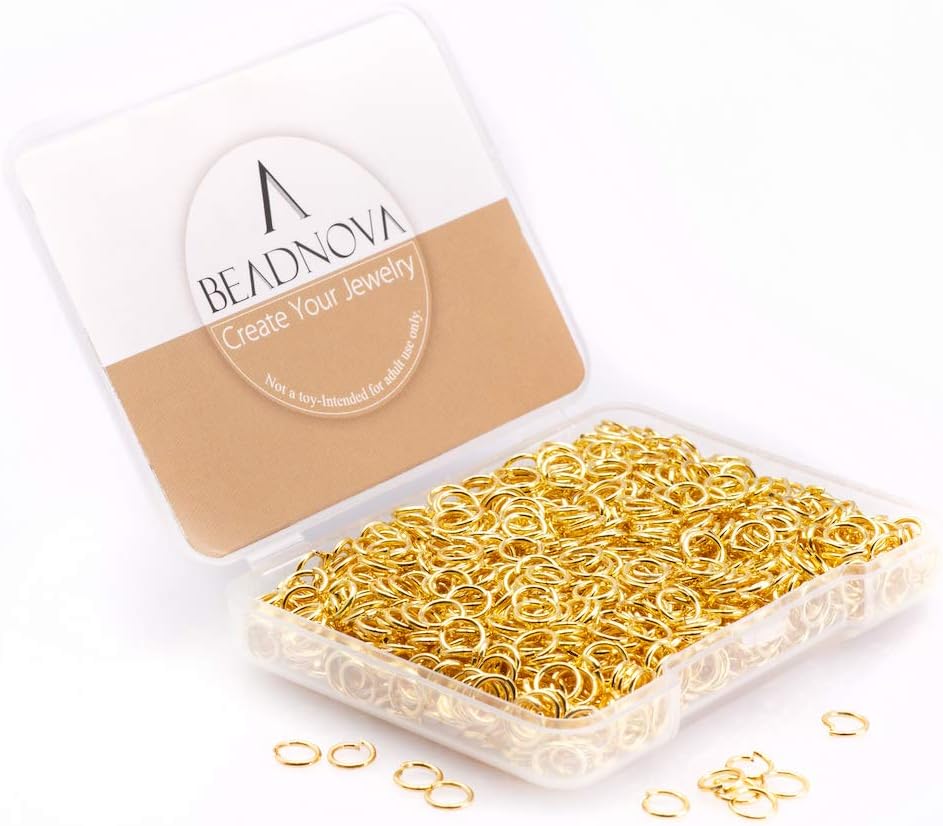 5mm Jump Rings for Jewelry Making Gold Open Jump Rings for Earrings and ...