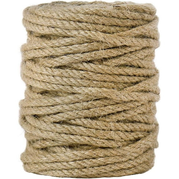 5mm Jute Rope, 100 Feet 4Ply Twisted Heavy Duty and Thick Twine Rope ...