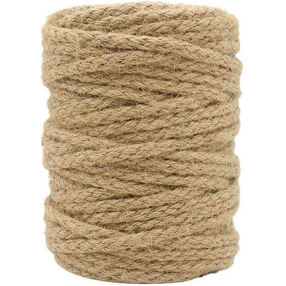 5mm Jute Twine, 100 Feet Braided Natural Jute Rope for Artworks and Crafts