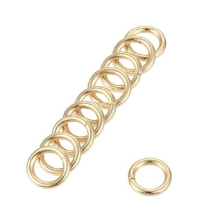 Mandala Crafts Non Welded Solid Brass Metal Large Open O-Rings for Sewing Webbing Leatherworking Chain Maille Collar Bag Jewelry Making (2mm or 12