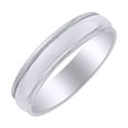 thumbnail image 1 of AFFY 5mm Milgrain Half Round Band Ring in 10k White Gold Ring Size - 9.5, 1 of 1
