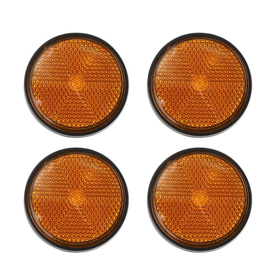5mm Red Plastic Screw Mount Reflective Warning Motorcycle Reflector 4pcs