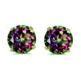 thumbnail image 1 of 5mm Round Mystic Topaz Stud Earrings Set in 14k Yellow Gold, 1 of 3