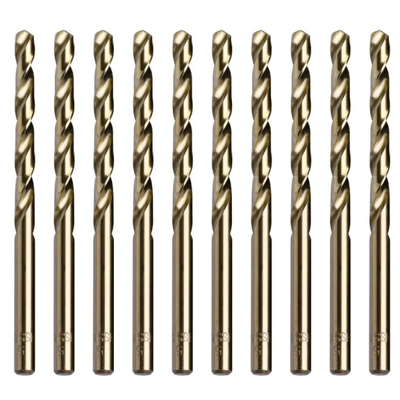 5mm Round Shank HSS Titanium Coated Twist Drill Bits Set, High Speed Steel Drill