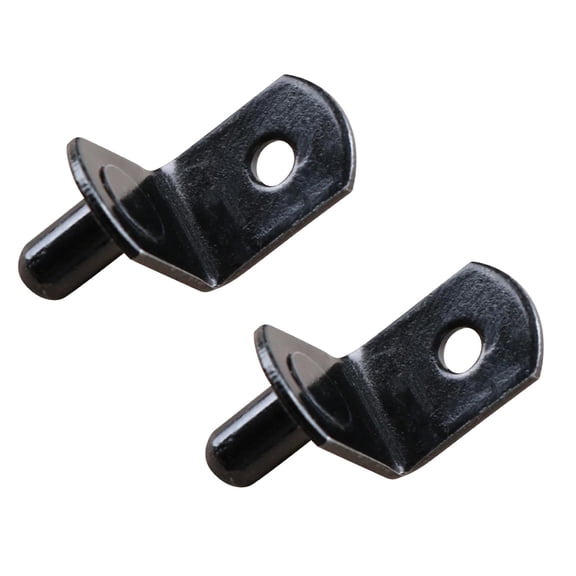 5mm Shelf Pegs L-Shaped Cabinet Support Pins Bracket Style Clips for Bookcase Kitchen Closet Shelves Holders,2 Pcs Black