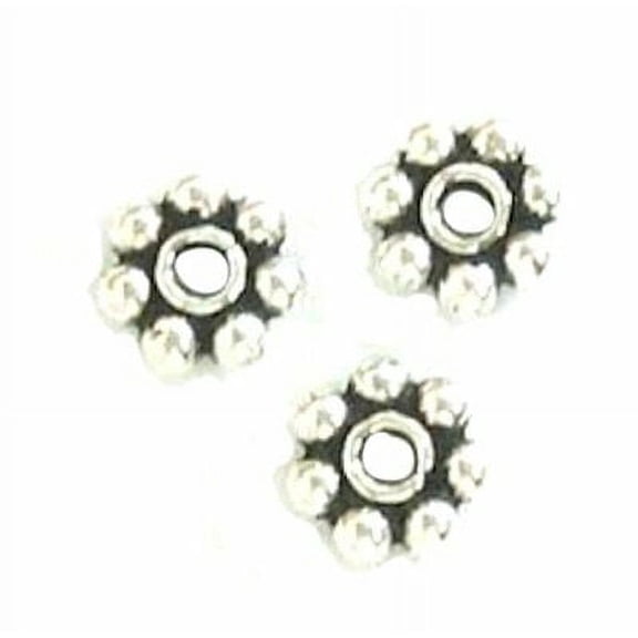5mm Silver Plated Bali Daisy spacer beads - Package of 500