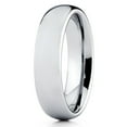 thumbnail image 1 of 5mm Silver Tungsten Carbide Wedding Band Dome Shape Ring Men & Women Comfort Fit, 1 of 3