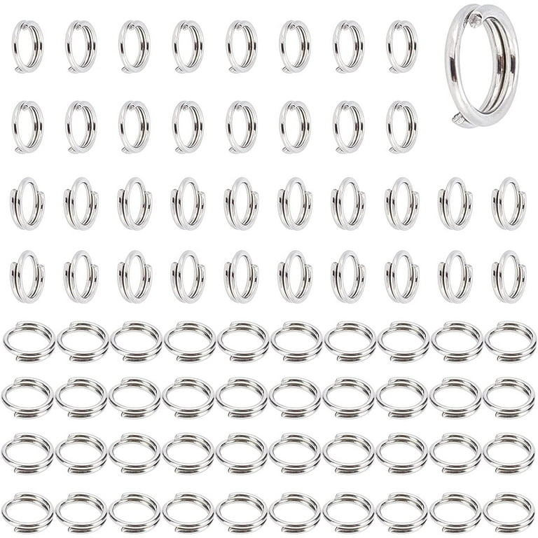 Double Split Rings for Keychains - Stainless Steel Double Jump