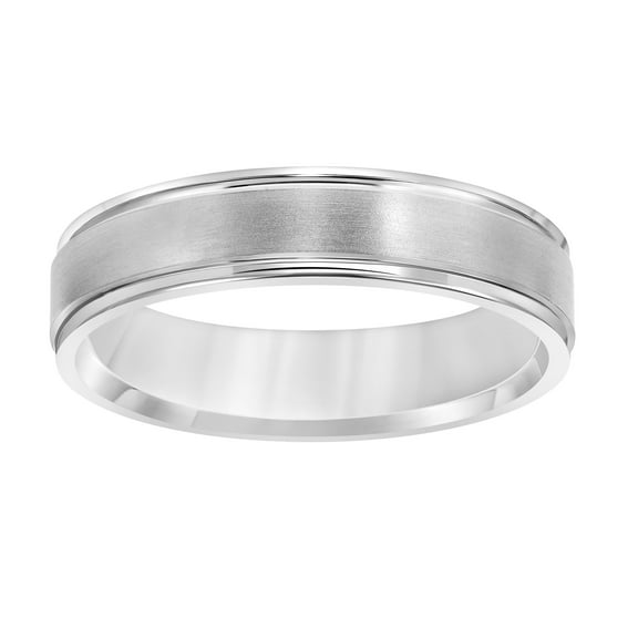 5mm Sterling Silver Wedding Band with Satin Finish by Brilliance Fine Jewelry
