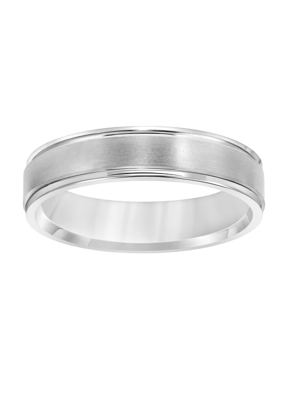 5mm Sterling Silver Wedding Band with Satin Finish by Brilliance Fine Jewelry