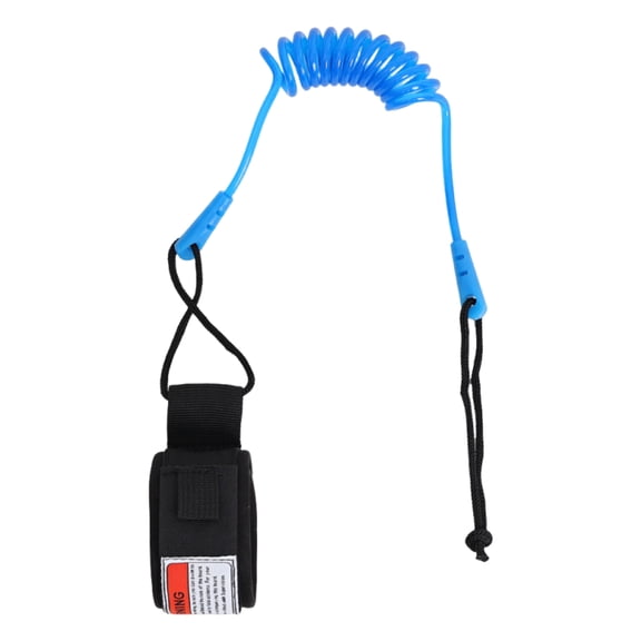 5mm TPU Stretch Surfboard Wrist Leash, Blue Elastic SUP Paddle Board Safety Hand Rope, Anti-Lost Coiled Tether for Bodyboard Small Waves Surfing (Blue)