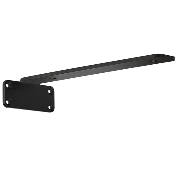 5mm Thick Matte Black L Shelf Bracket, 6 Pcs Heavy Duty Brackets for Shelves, 10' x 4' x 1.6' Floating Shelf Brackets, 160 lbs Load