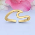 thumbnail image 1 of 5mm Wave Toe Band Ring 925 Sterling Silver Thin Adjustable Stylish Rings For Women, 1 of 5