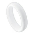 thumbnail image 1 of 5mm White Ceramic Domed High Polished Wedding Band Ring For Men Or Ladies, 1 of 4