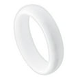 thumbnail image 1 of 5mm White Ceramic Domed Ring High Polished EdgeWedding band Ring for Men and Ladies, 1 of 6