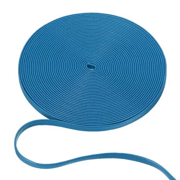 5mm Wide Flat Leather Cord String Leather Trimming Tape, Blue