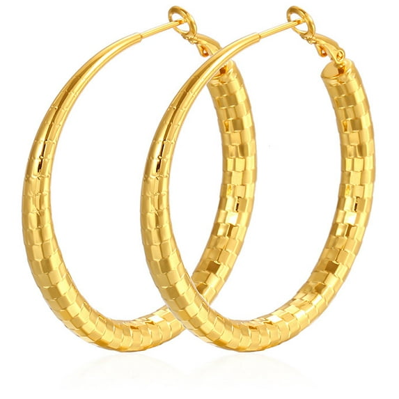 5mm Wide Sterling Silver Hoop Earrings for Women, Large Silver Hoop Earrings Hypoallergenic Lightweight Big Twinkling Silver Hoop Earrings 40/50/60mm,Chunky & Large Gold Hoop Earrings for Girlfriend
