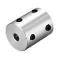 thumbnail image 1 of 5mm to 12mm Bore Rigid Coupling 25mm Length 20mm Diameter Aluminum Alloy Shaft Couplers Connector Silver 4pcs, 1 of 3